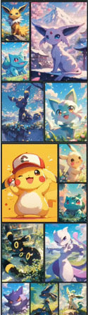Pokemon Cute Posterboards (1 per pack)
